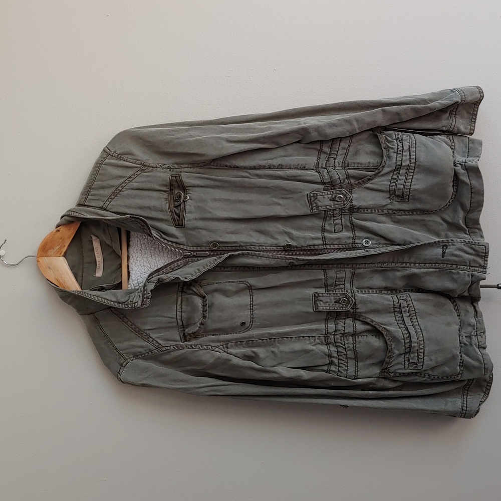 Olive green fall jacket